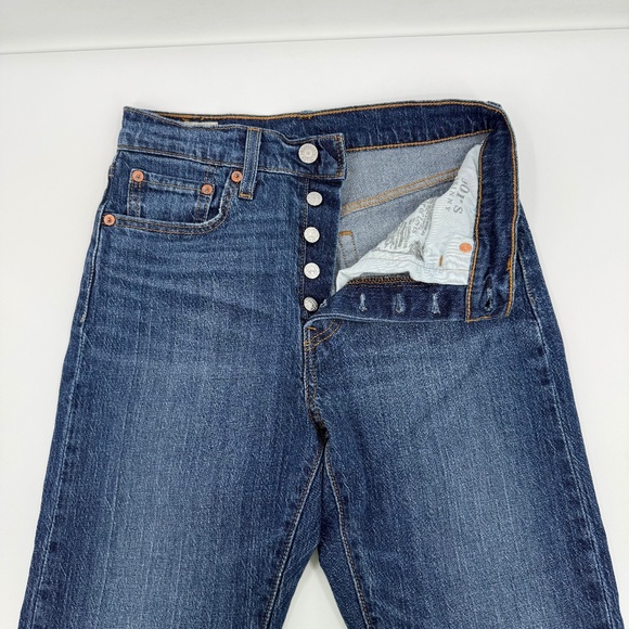 Levis 501 Jeans Women 25x30 Premium Stretch Skinny Button Fly Mid Rise Denim - Picture 7 of 15